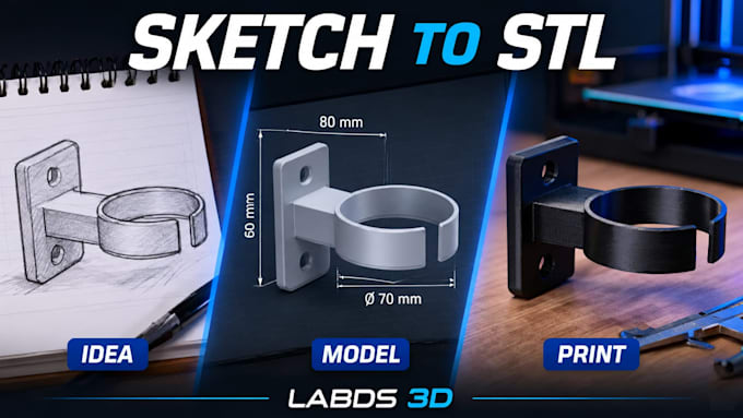 create custom 3d models for 3d printing in stl and 3mf