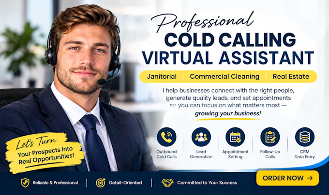 janitorial cold calling virtual assistance, cold calling, cold caller