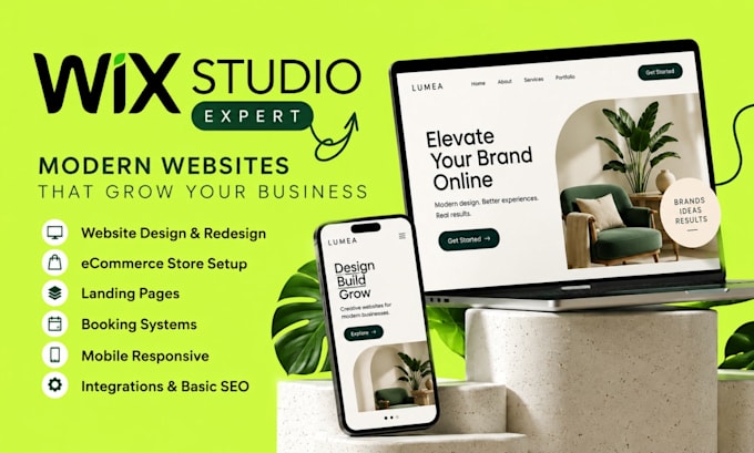 wix studio expert wix website development wix redesign responsive landing page
