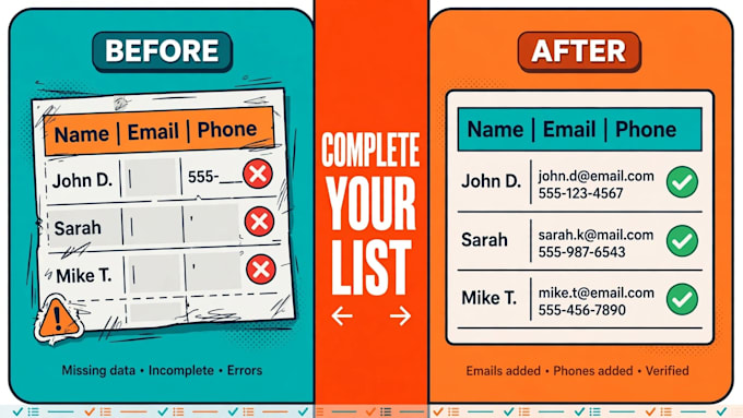enrich your b2b list with verified emails and data