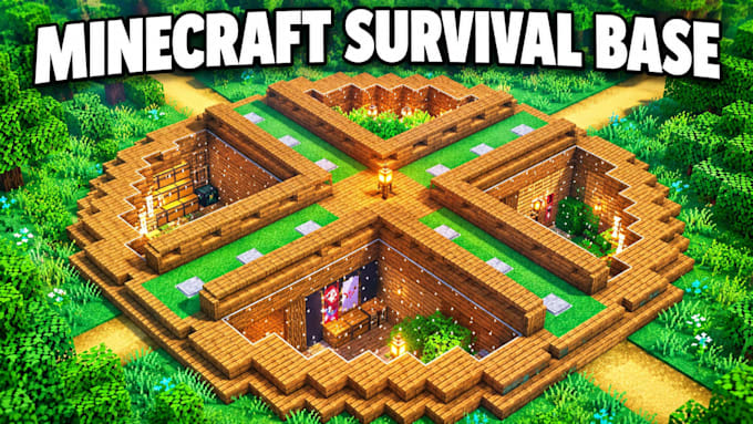 build a minecraft survival base, house, or mansion, or structure in any style