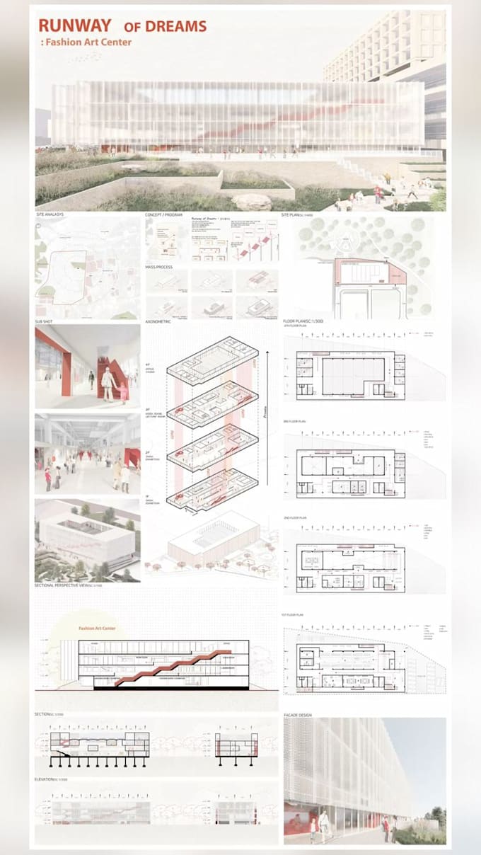 create a professional architectural panel and presentation board