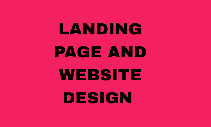 landing page and website design and redesign