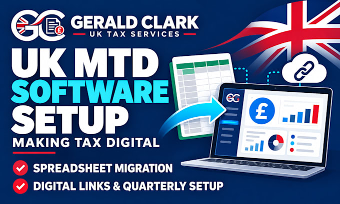 migrate UK spreadsheets to mtd software, set up digital links and hmrc reporting