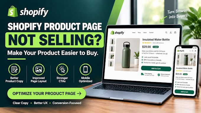 optimize your shopify product page for conversions and sales
