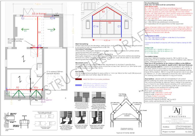 provide UK structural calculations for building regulations