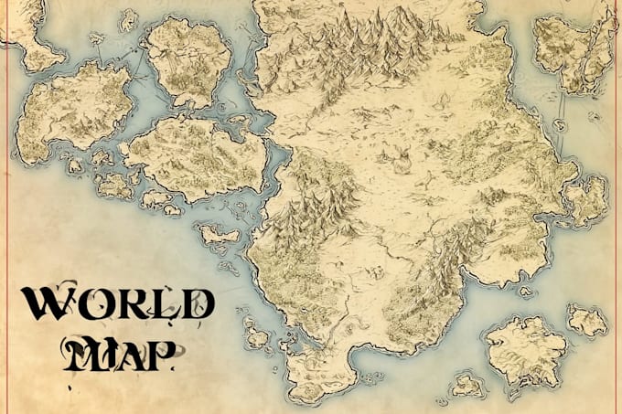 make a custom fantasy map with cities, roads, and landmarks