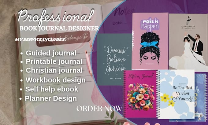 design a professional printable ebook journal and workbook