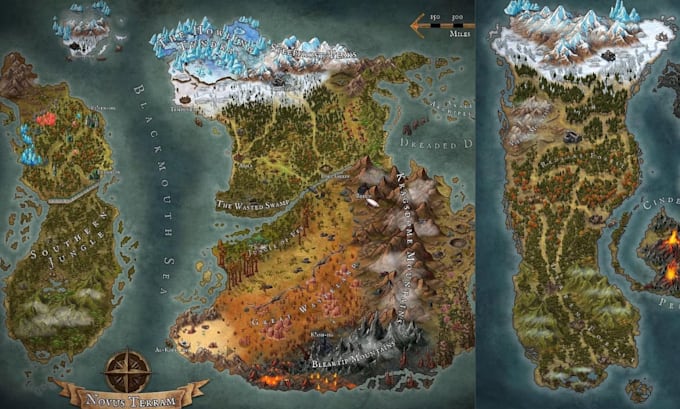 do fantasy map custom map vector map digital art map illustration map design