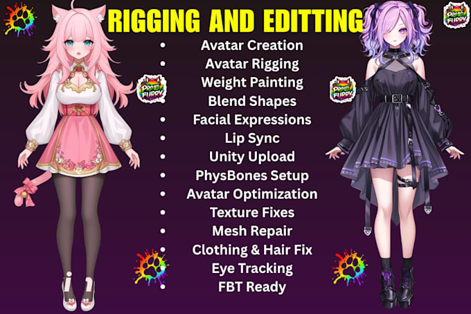rig vtuber model vrchat, anime nsfw avatar, vrm rigging, vseeface obs studio
