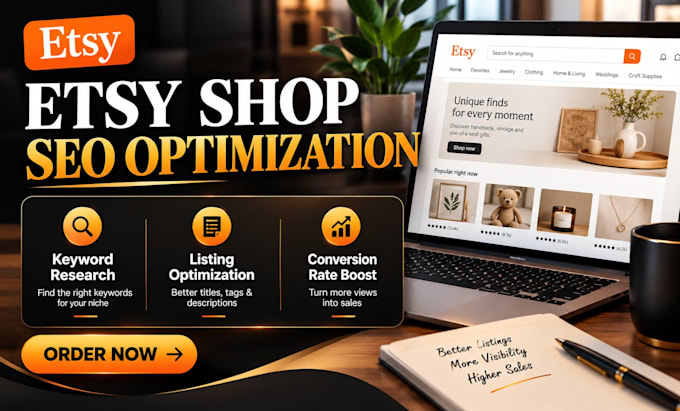 optimize esty shop seo product listings keywords conversion rate