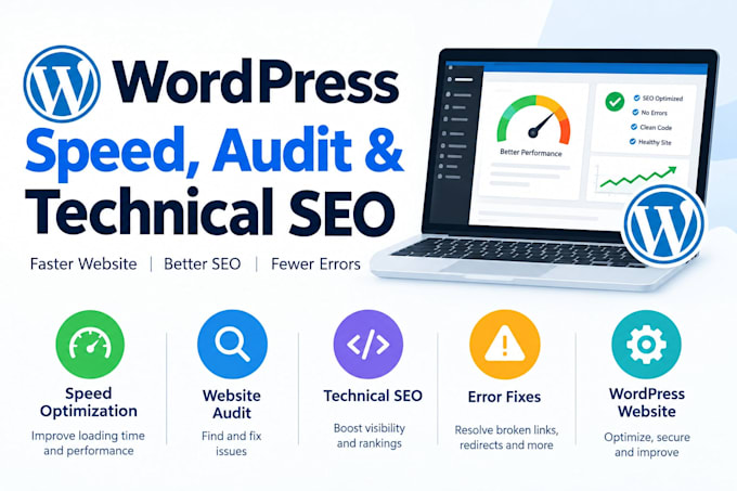do wordpress speed, website audit, technical SEO, wordpress website, errors