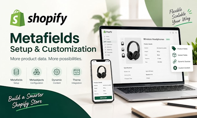 set up shopify metafields metaobjects custom product fields and dynamic content