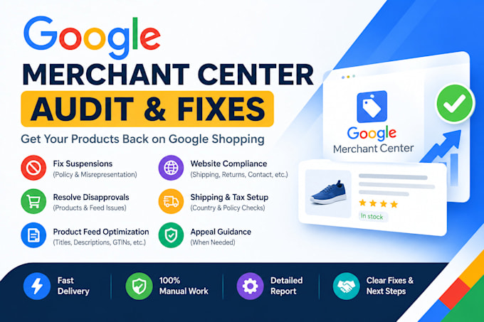 fix google merchant center suspension and disapprovals