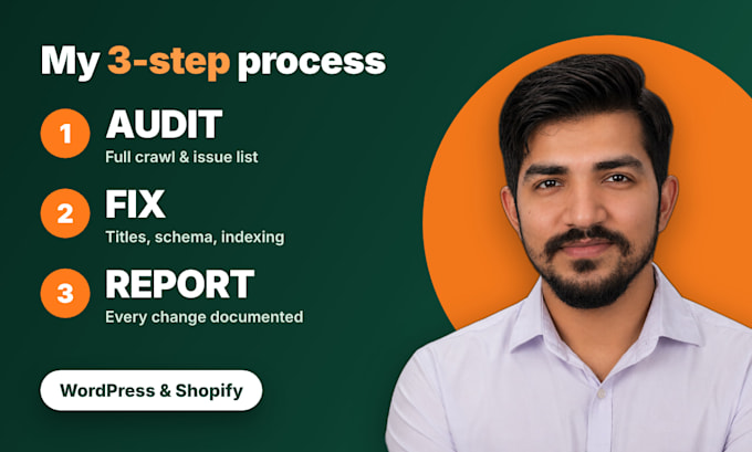 do onpage SEO and technical optimization for wordpress and shopify