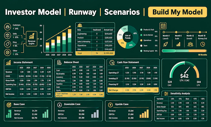 build an investor startup financial model