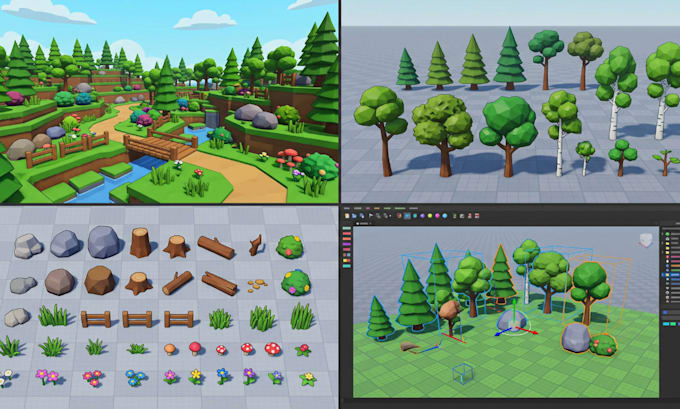 custom roblox environment assets roblox trees, rocks, nature, assets map assets