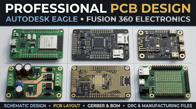 design pcb boards in eagle and fusion360 pcb design software