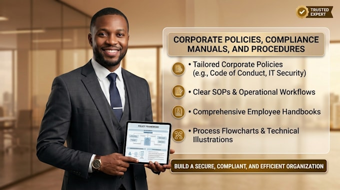 write corporate policy documents, compliance manuals, and procedures