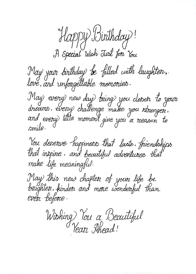 handwrite your text in neat and elegant handwriting