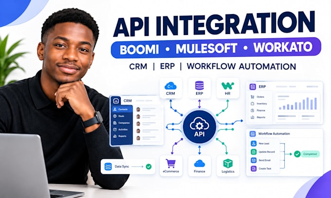 integrate salesforce, boomi, workato, mulesoft and apis