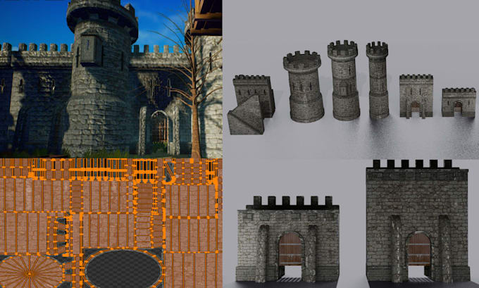 create stylized 3d models and gameready environment assets