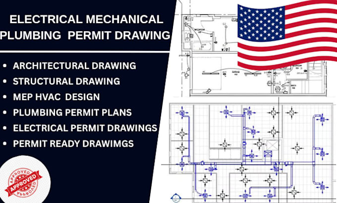 do architectural mep hvac permit drawings electrical plumbing mechanical plans