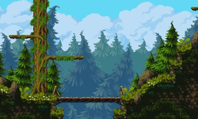 create pixel art background tileset tilemap scenery isometric tileset for games