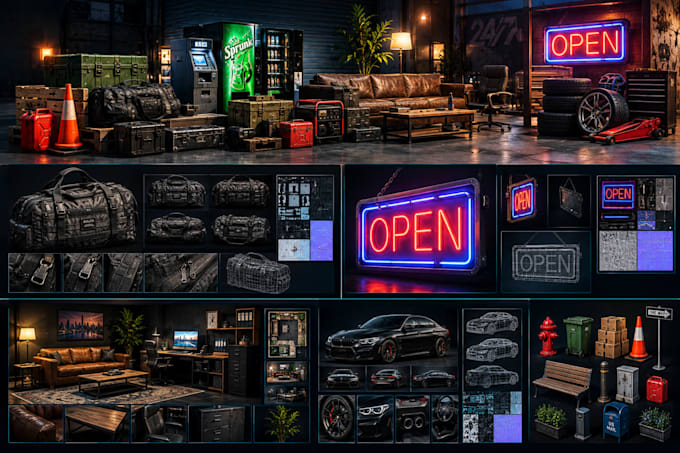 create custom fivem props and gta 5 3d game assets