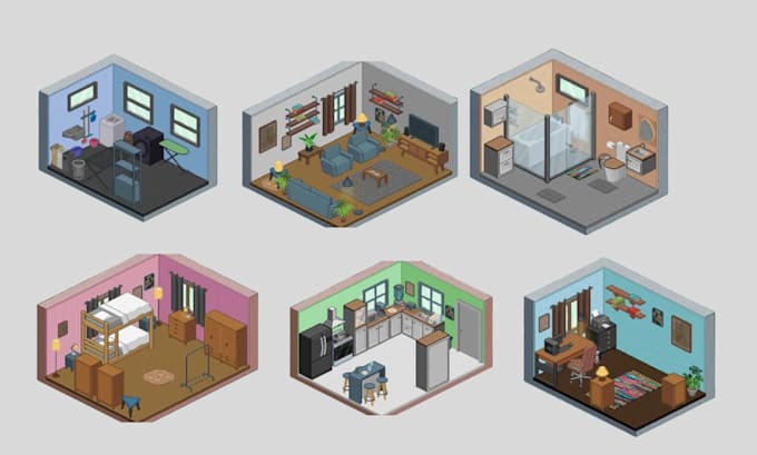 isometric pixel art tileset pixel tilemap rpg game  game asset isometric map