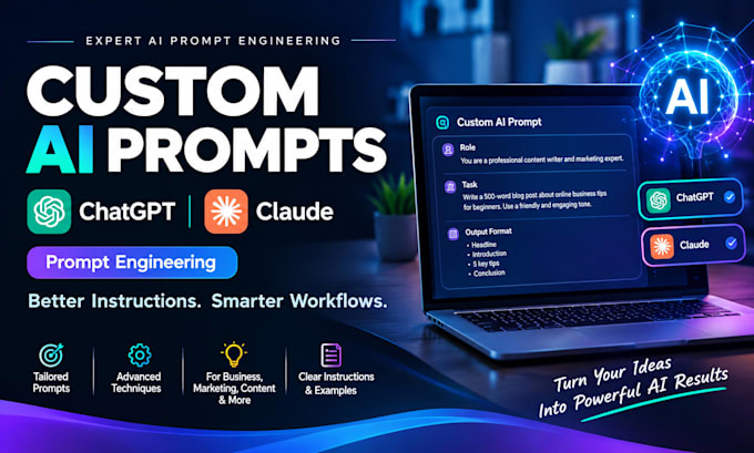 create custom ai prompts for chatgpt and claude prompt engineering