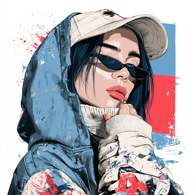 create detailed illustration for your merch