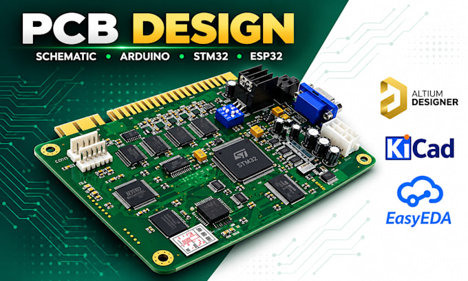 do pcb layout, pcb design, arduino pcb, stm32 pcb, esp32 pcb, schematic design