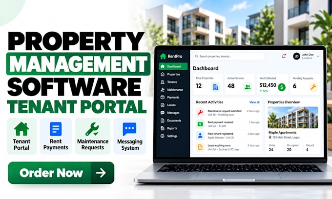 develop custom property management software tenant portal