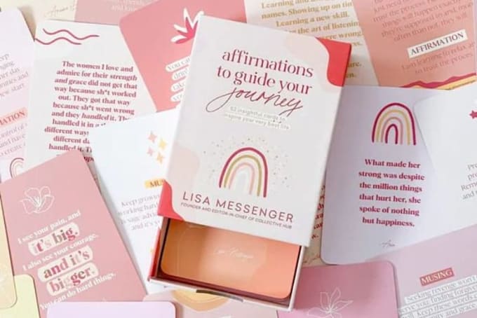 design christian affirmation card or scripture flashcards and prayer journal
