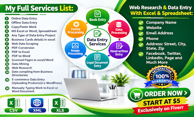 be your virtual assistant for admin tasks, data entry, and web research