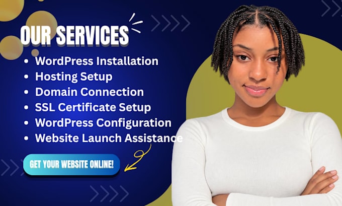 set up wordpress hosting, connect your domain and install wordpress