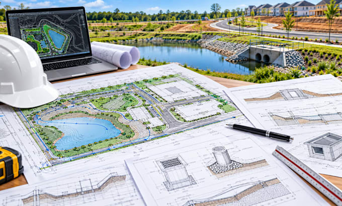 create stormwater management, drainage, grading and erosion control plans swmm