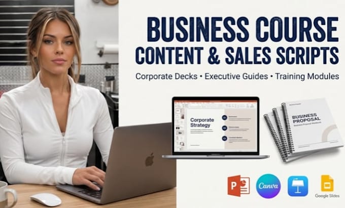 write business course content, sales script, and business deck