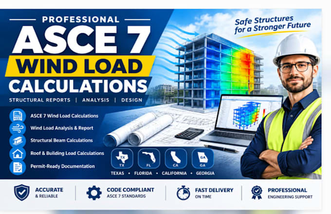 do asce 7 wind load calculation structural reports structural beam tx fl ca ga