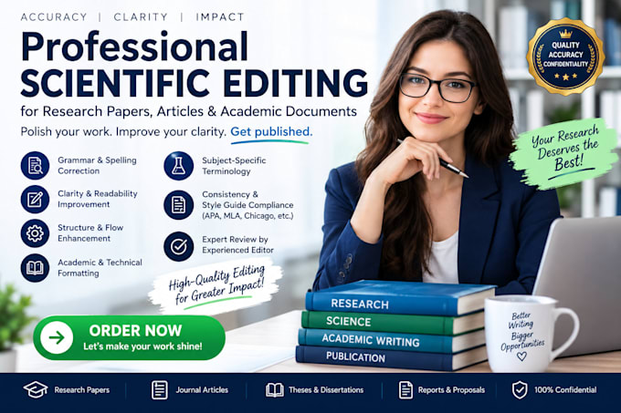 professionally edit your scientific paper and manuscript