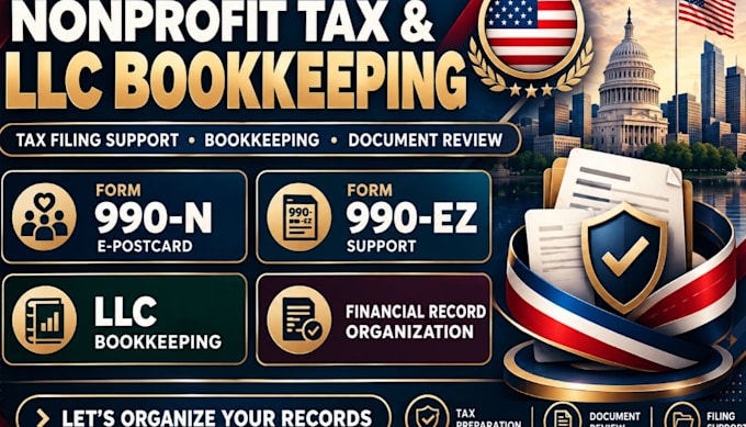 help with form 990n 990ez and llc bookkeeping