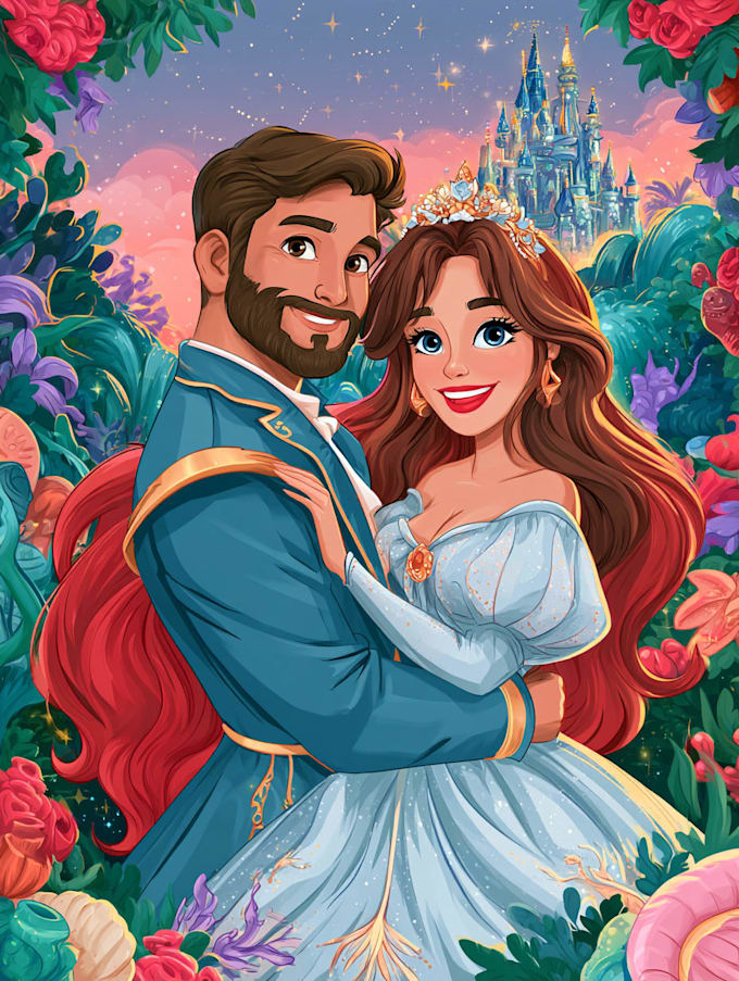 draw cartoon portrait in disney cartoon