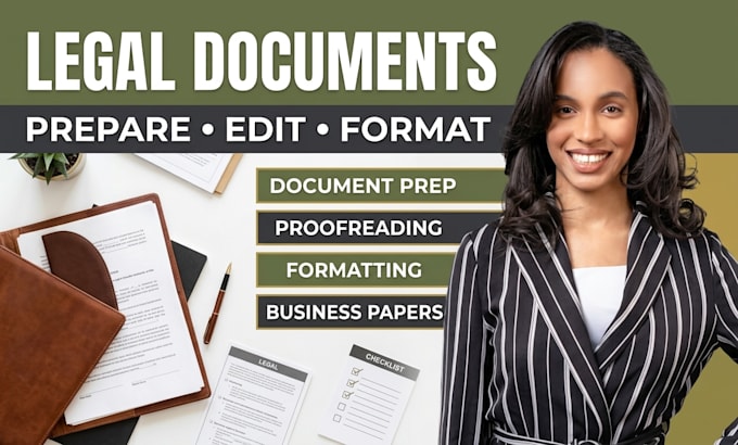 prepare, edit and format professional legal documents