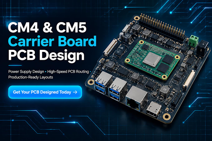 develop cm4 cm5 carrier board pcb with power supply and high speed pcb routing