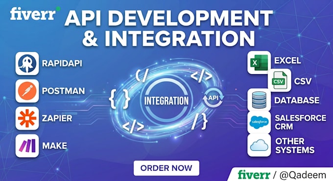 develop API integrations, rest apis, and API connections