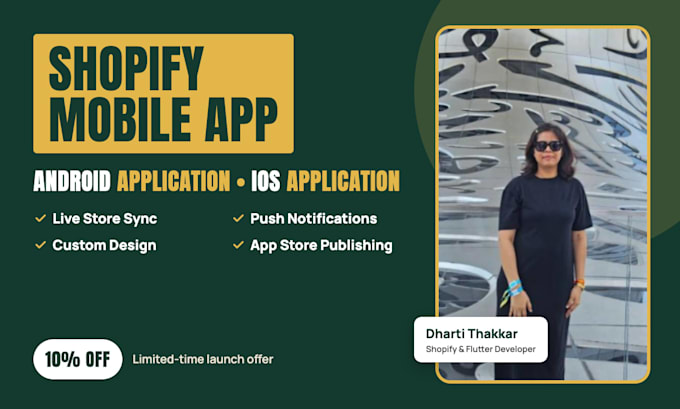 develop a shopify mobile app for ios and android using flutter