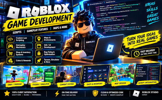 build roblox full game creation, full  roblox game developer, roblox builder