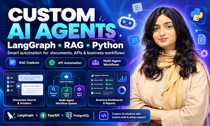 build custom ai agents with langgraph, rag and python