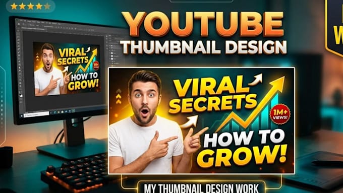 create professional youtube thumbnail design